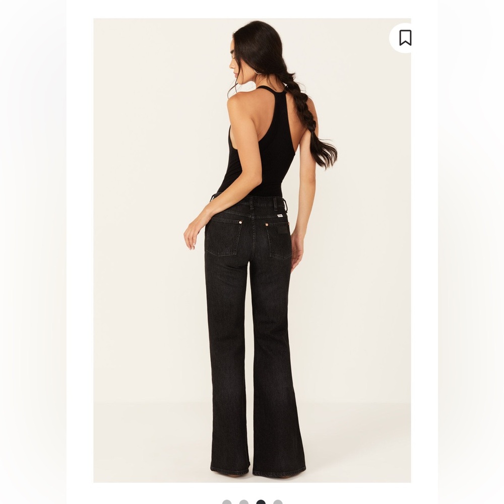 Wrangler Black High-Waist Flared Jeans